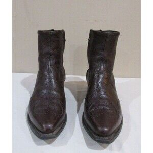 Abilene Western Dress Boots Women Sz 9 Brown Side Zip Leather